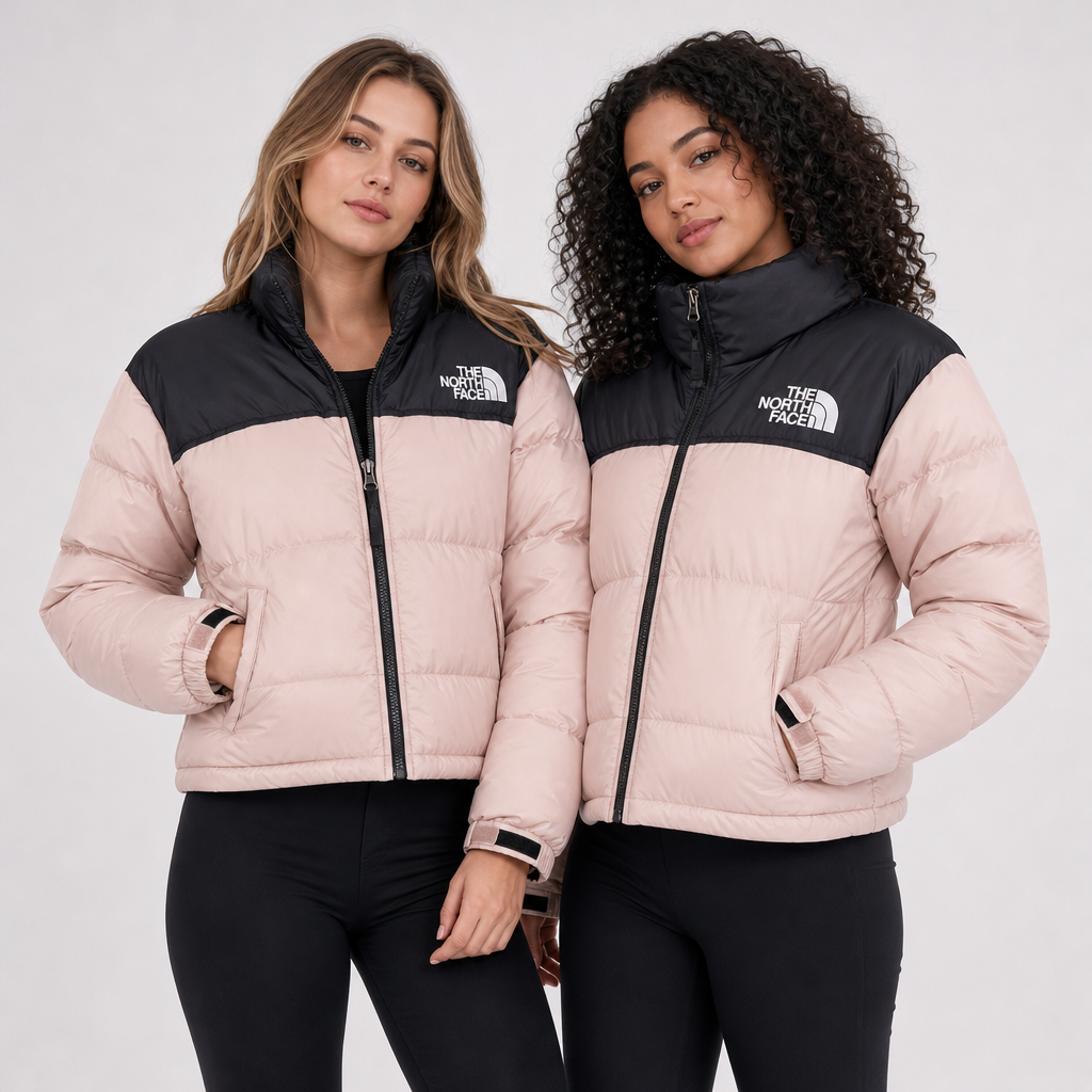 Women's Nuptse Short Jacket – Metal Pink