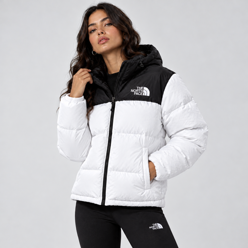 Nuptse Short Jacket – Snow White